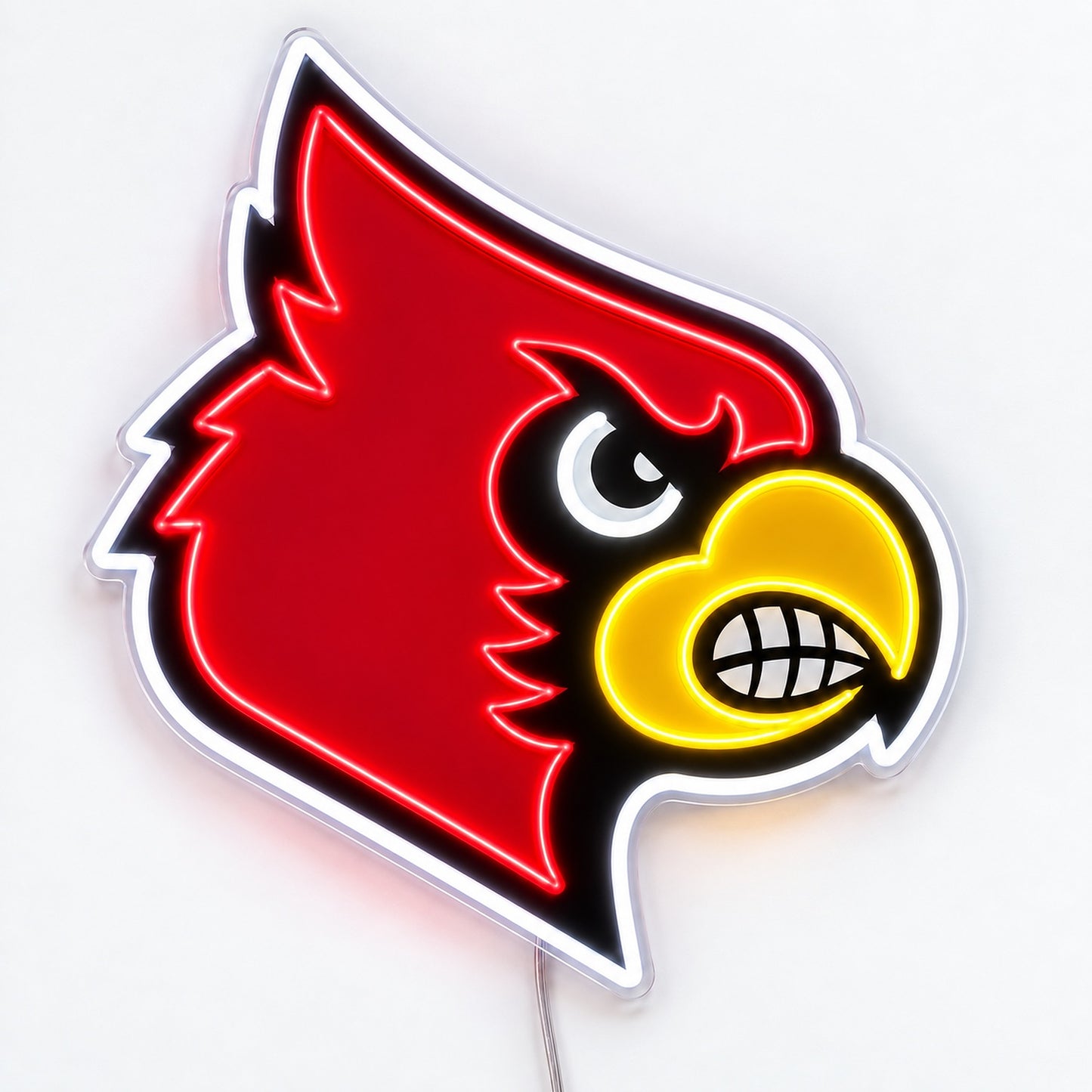 Louisville Cardinals LED neon sign in red and black