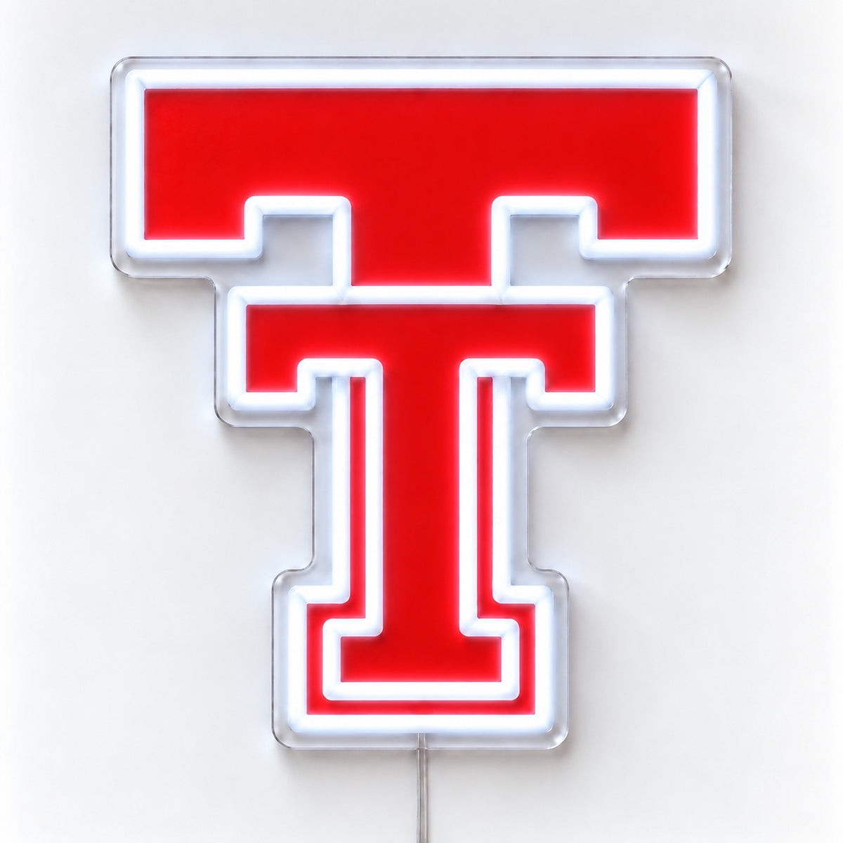 Texas Tech Red Raiders LED neon sign in red and white