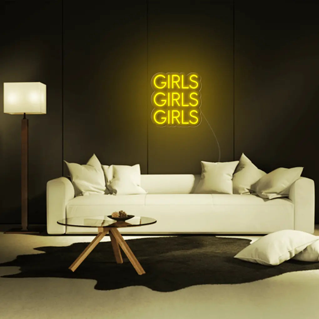 Girls LED Neon Sign - Neon Lanes