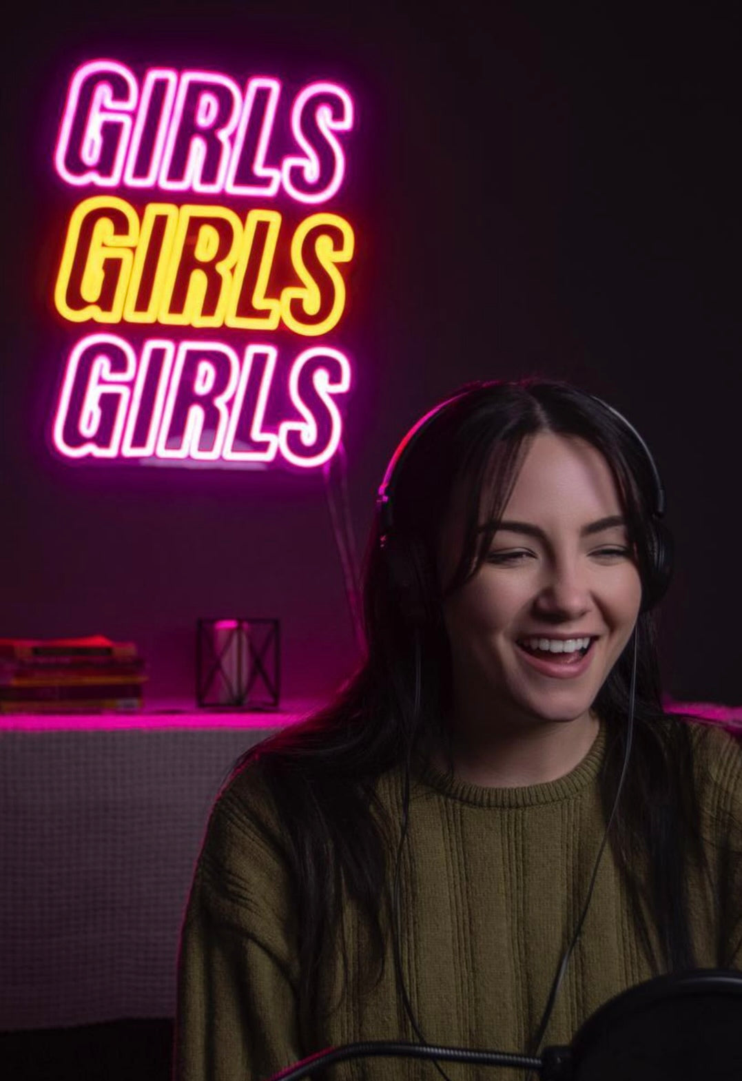 LED NEON Sign saying "GIRLS GIRLS GIRLS" in Cairns