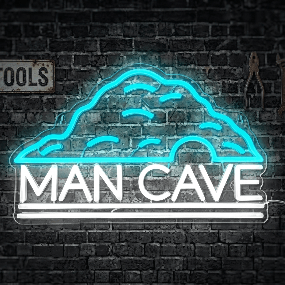 Man Cave Neon Sign Australia | Garage Bar & Home Bar Wall Sign