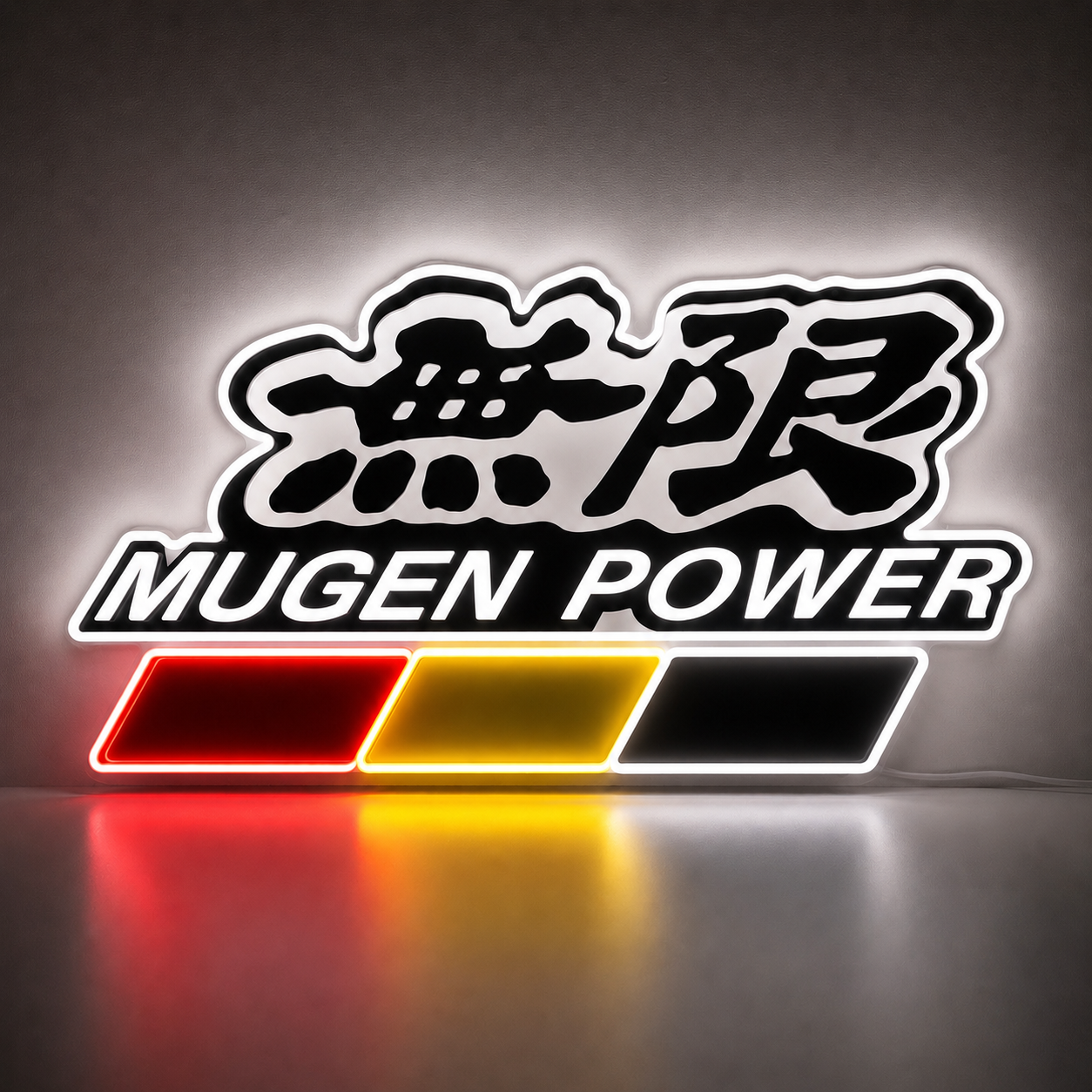 Mugen Power LED Neon Sign JDM Garage Man Cave Honda Tuner Car Fan Wall Decor Gift