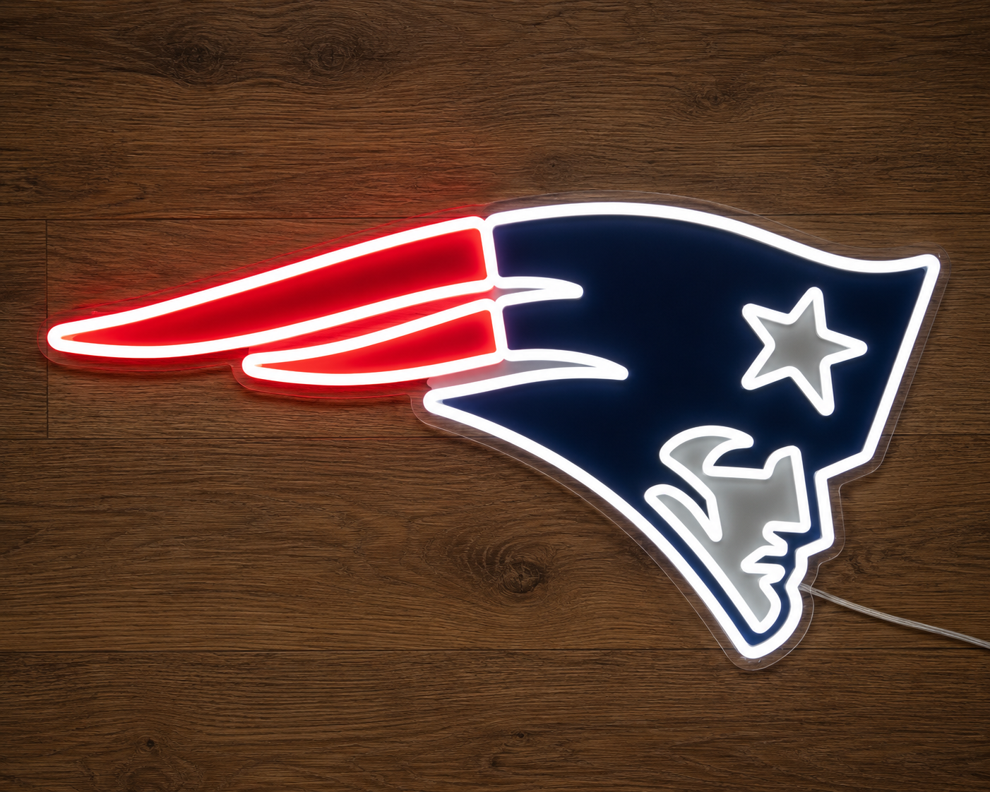 New England Patriots LED Neon Sign NFL Game Room Man Cave Sports Wall Decor Fan Gift