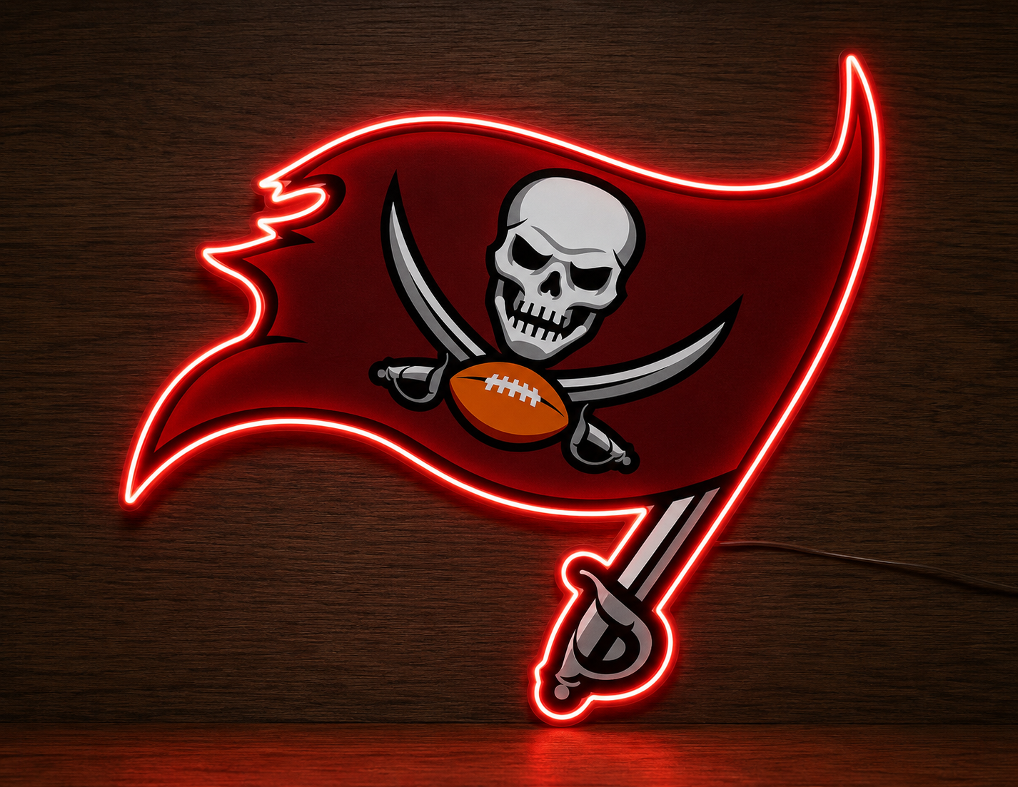 Tampa Bay Buccaneers LED Neon Sign NFL Game Room Man Cave Sports Wall Decor Fan Gift