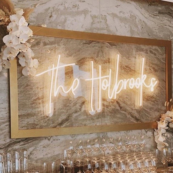 Glowing Memories: The Holbrooks’ Custom Neon Wedding Sign in Brisbane
