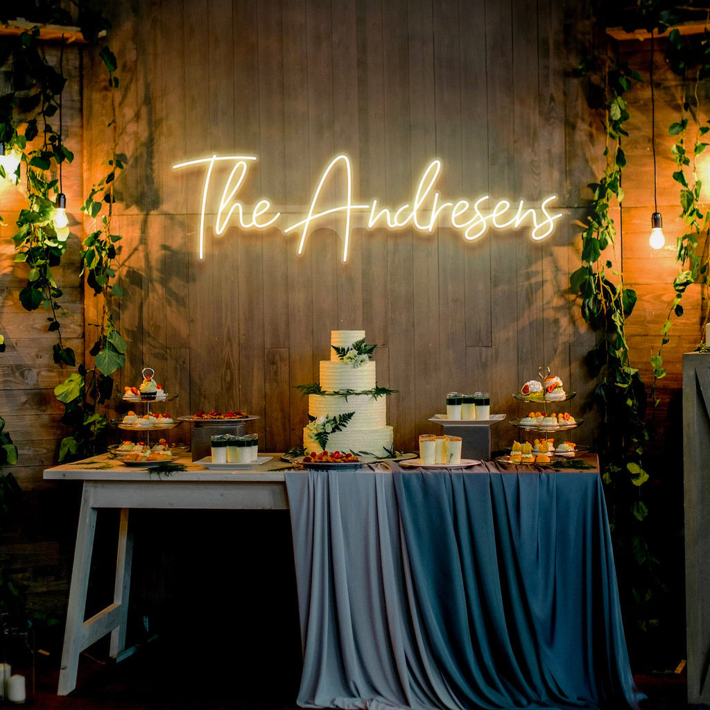 The Andresens’ Wedding Glow: Custom Neon Sign in Sydney