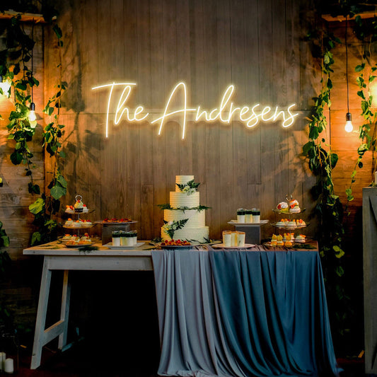 The Andresens’ Wedding Glow: Custom Neon Sign in Sydney