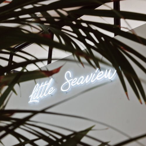 A delicate neon display for The Little Seaview in Scarborough, Perth - Neon Lanes