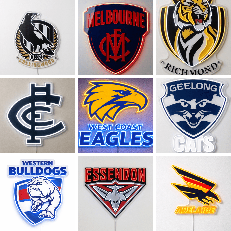 AFL Neon Signs | LED Footy Team Signs – Neon Lanes
