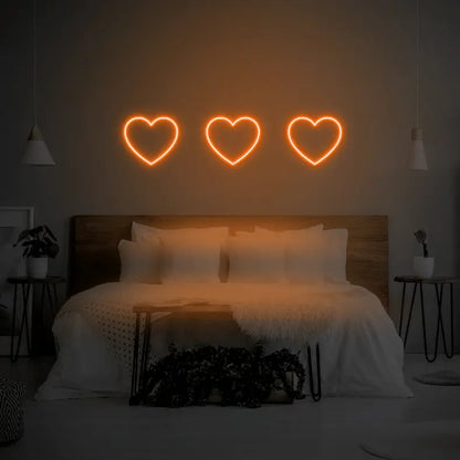 3 Hearts LED Neon Light Sign - Neon Lanes