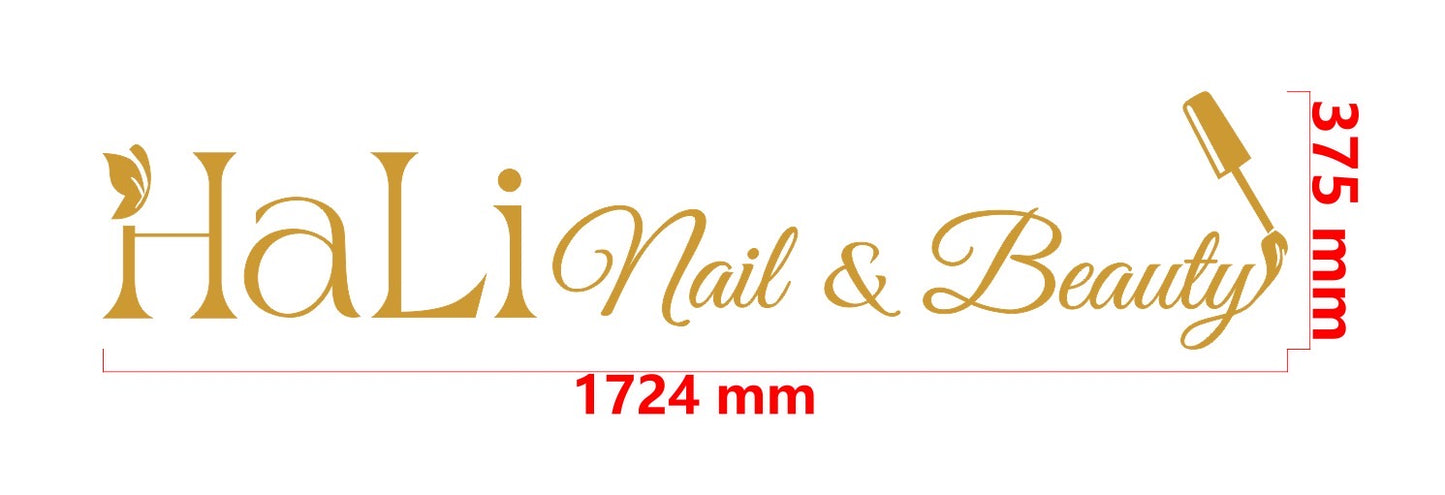 Custom design: Gold metallic 3D backlit