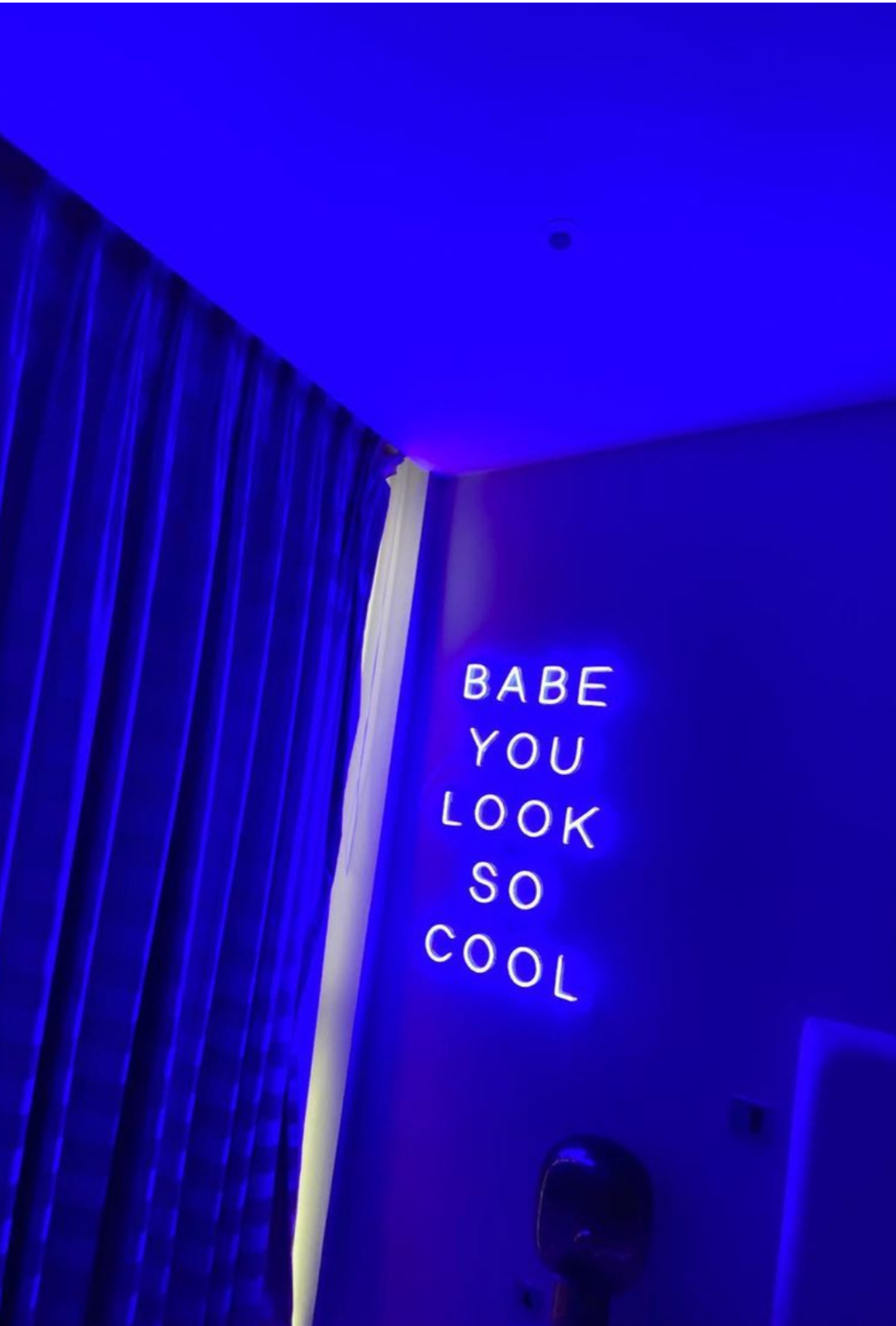 Babe You Look So Cool 2 LED Neon Light Sign