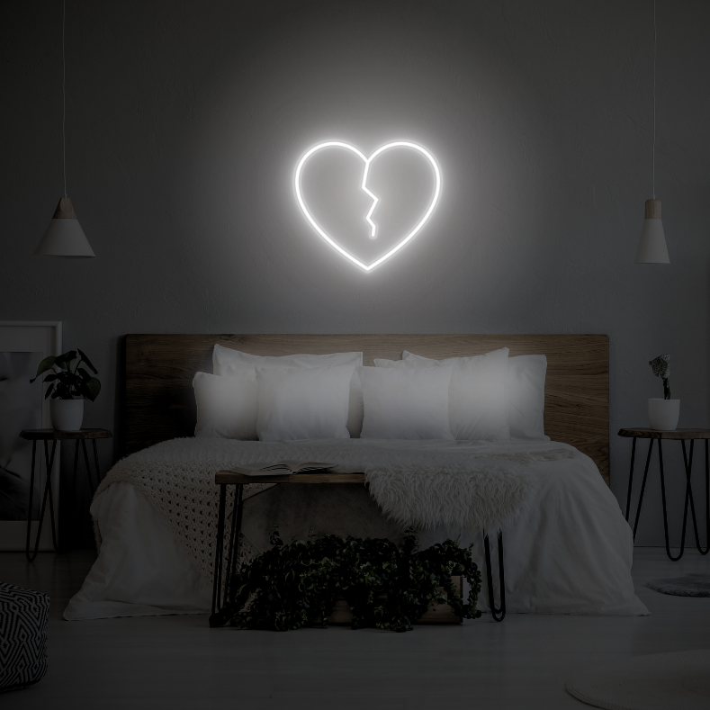 Broken Heart LED Neon Light Sign