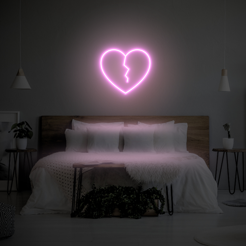 Broken Heart LED Neon Light Sign