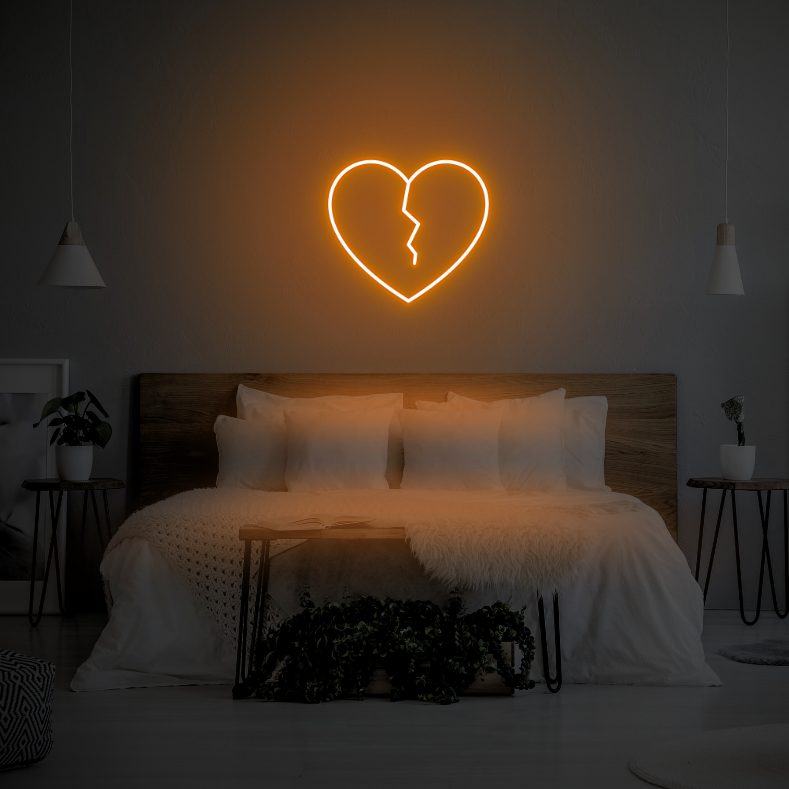 Broken Heart LED Neon Light Sign