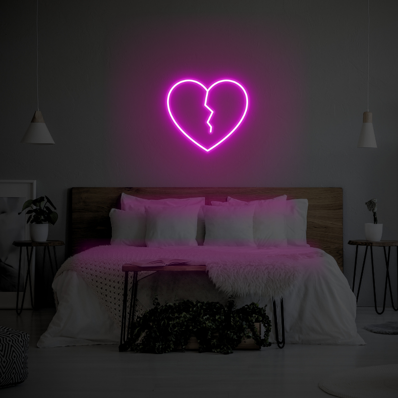 Broken Heart LED Neon Light Sign