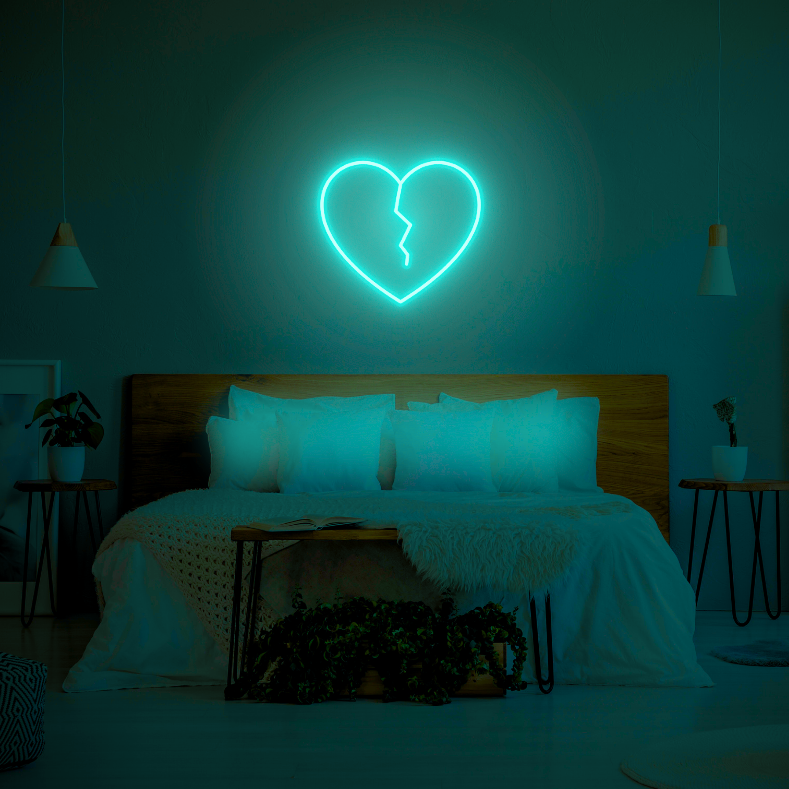 Broken Heart LED Neon Light Sign