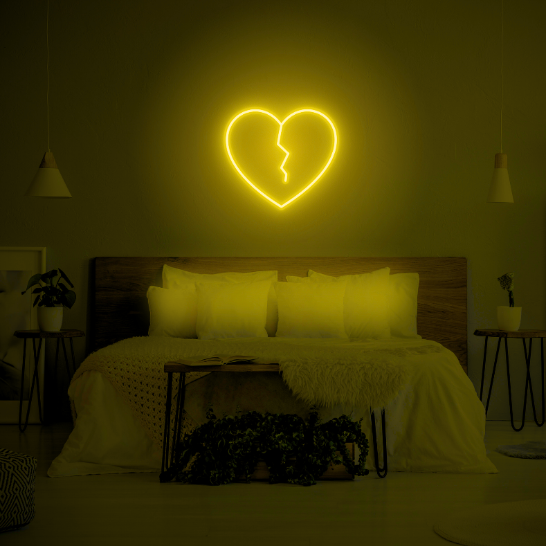 Broken Heart LED Neon Light Sign