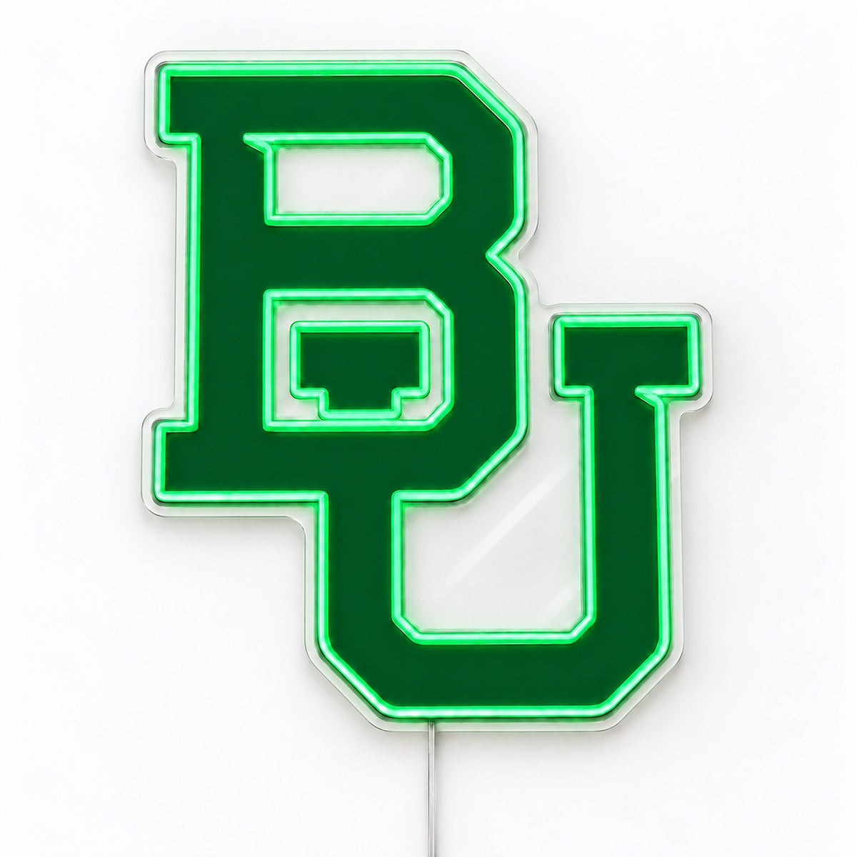 Baylor Bears LED neon sign in green