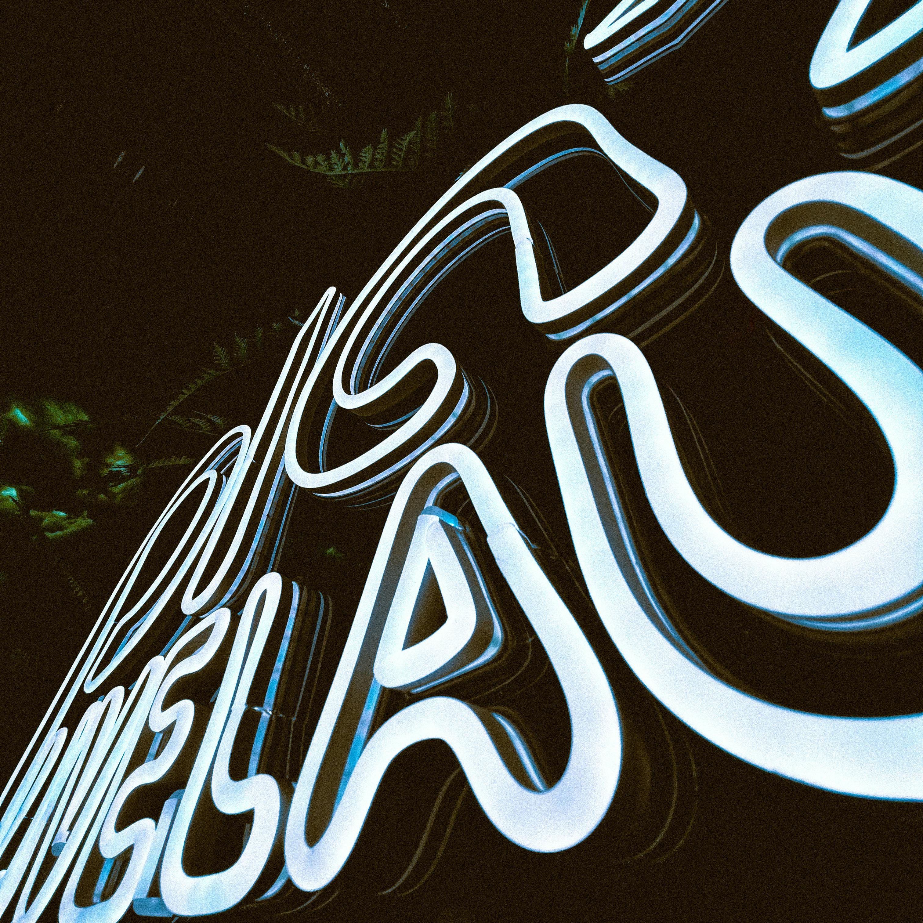 A custom made white LED neon sign for a Brisbane CBD business