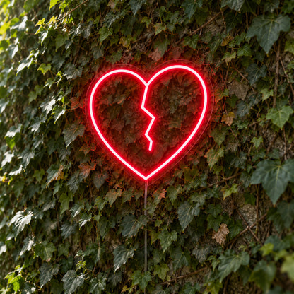 Broken Heart LED Neon Light Sign product photo 1