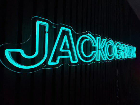 Turquoise custom LED Neon Sign for JackoGFreak