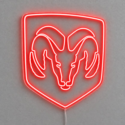 Dodge Ram Logo LED Neon Sign product photo 1