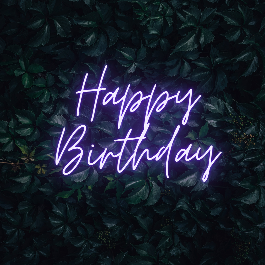 Happy Birthday LED Neon Light Sign