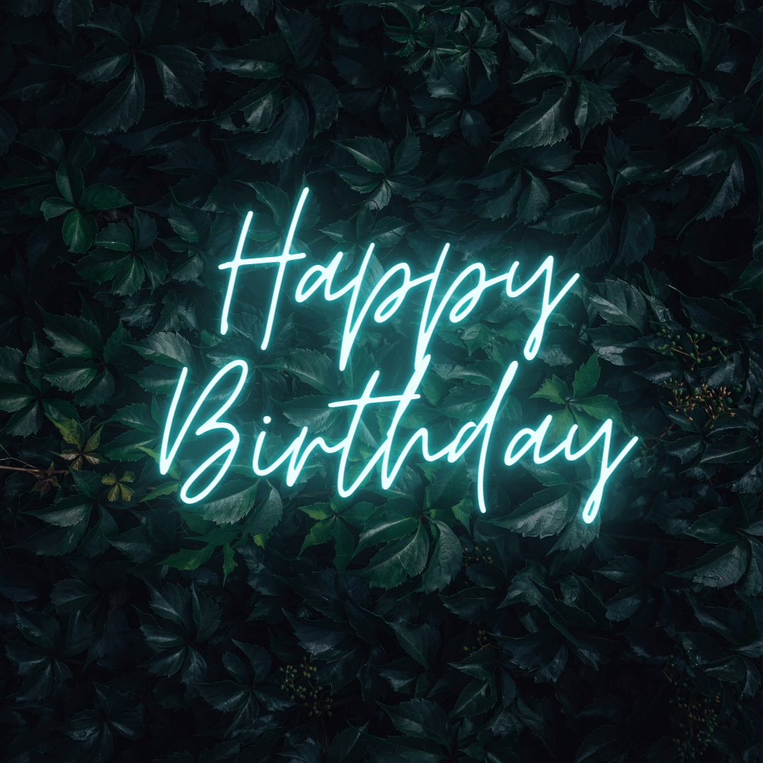 Happy Birthday LED Neon Light Sign