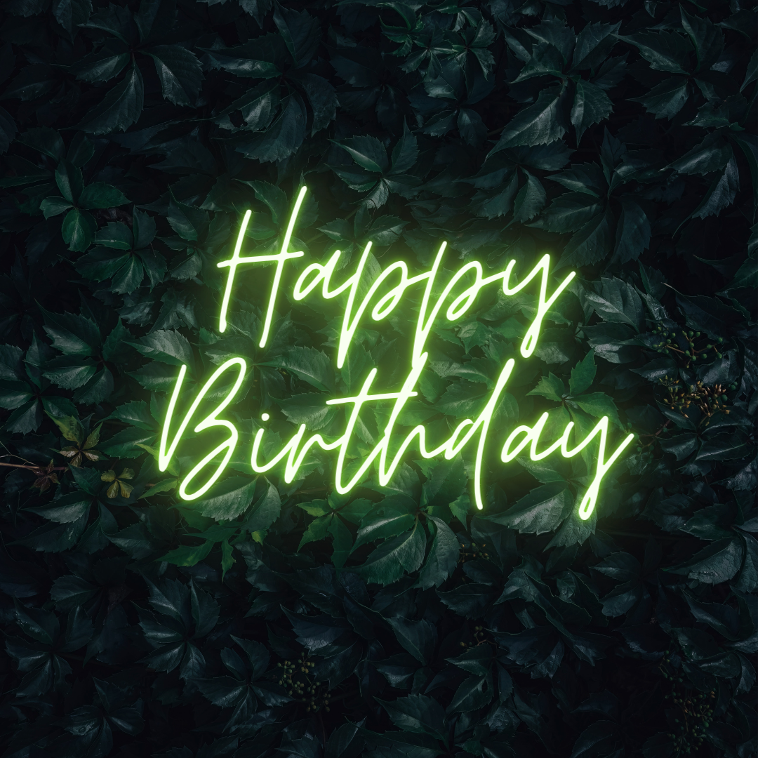 Happy Birthday LED Neon Light Sign