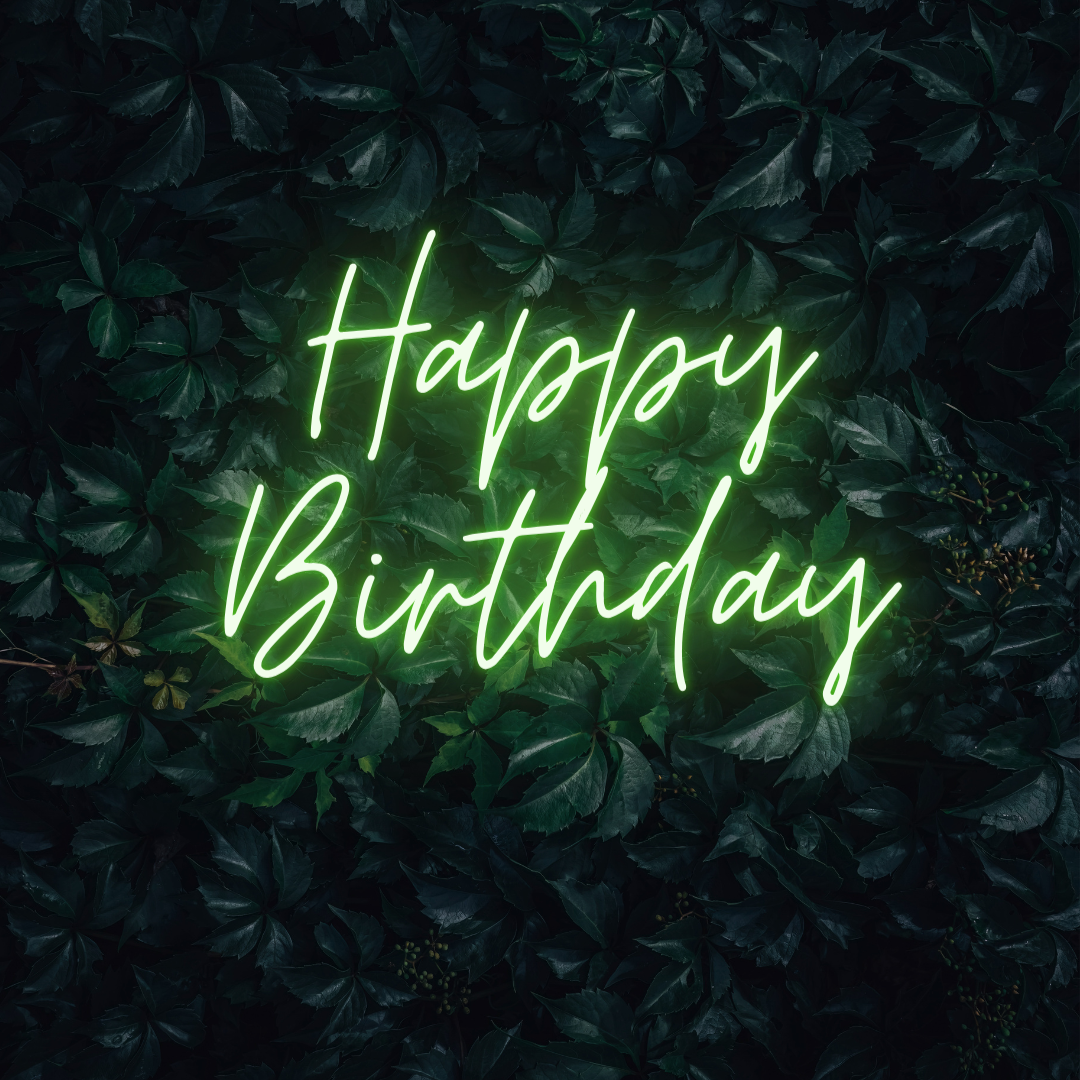 Happy Birthday LED Neon Light Sign