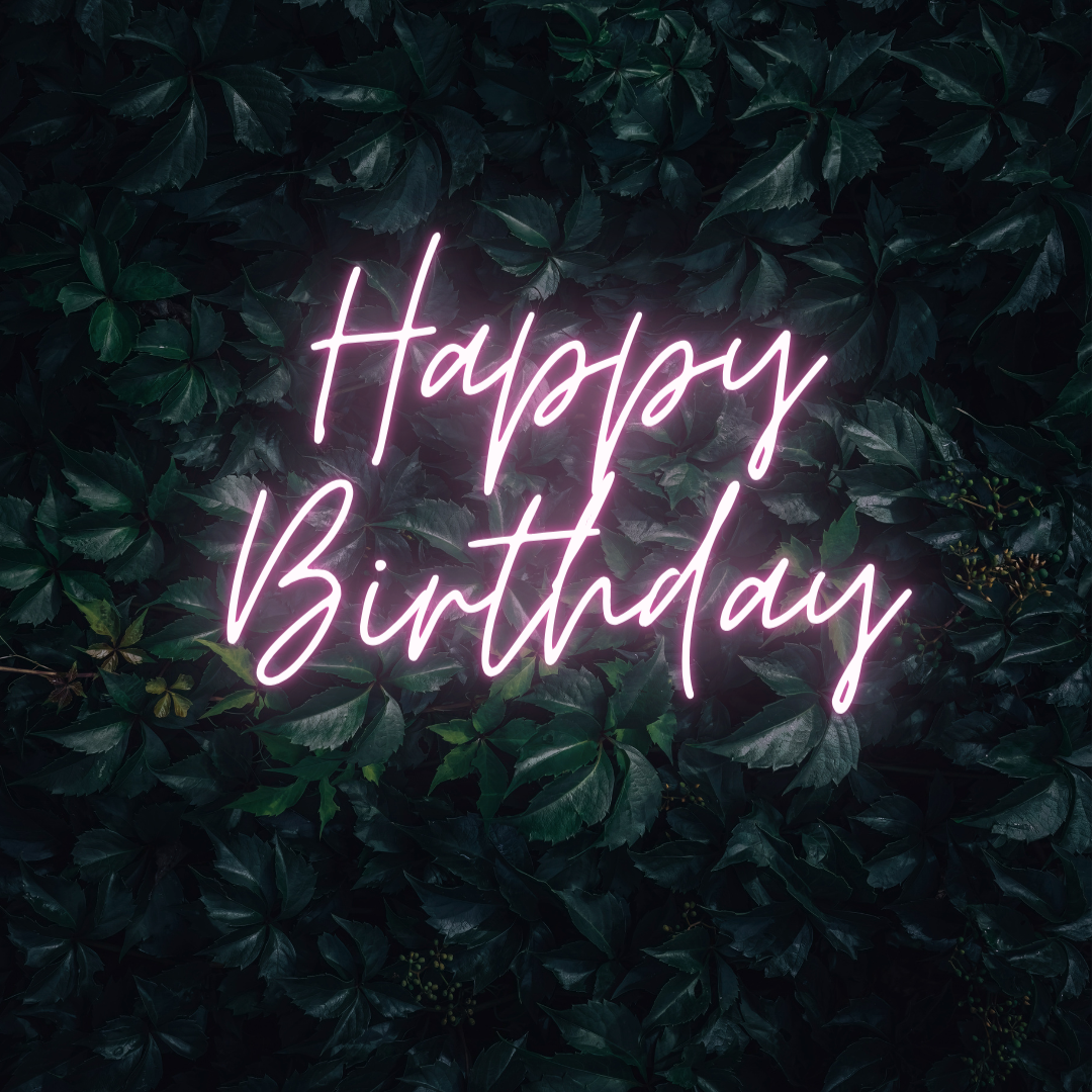 Happy Birthday LED Neon Light Sign