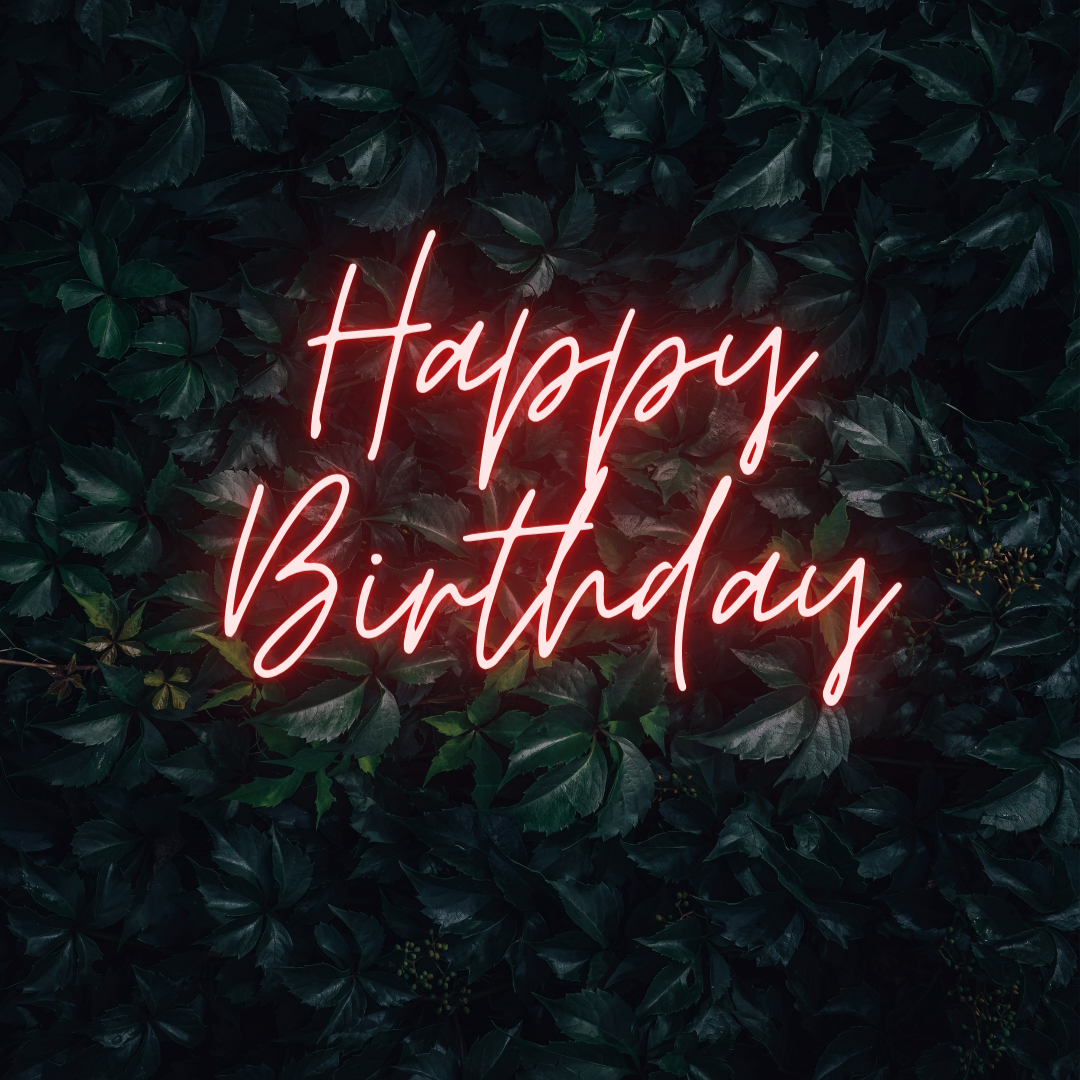 Happy Birthday LED Neon Light Sign