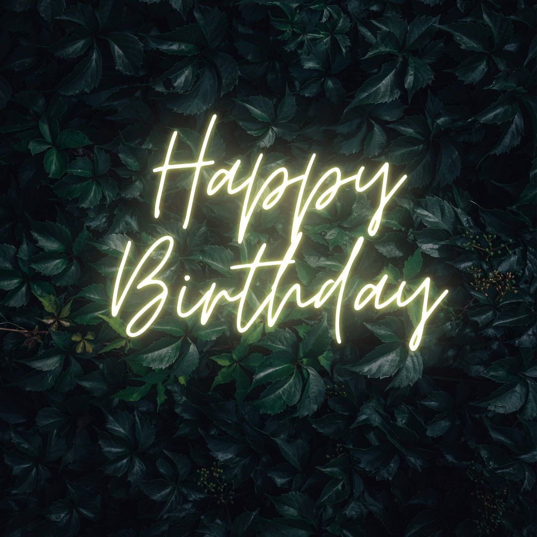 Happy Birthday LED Neon Light Sign