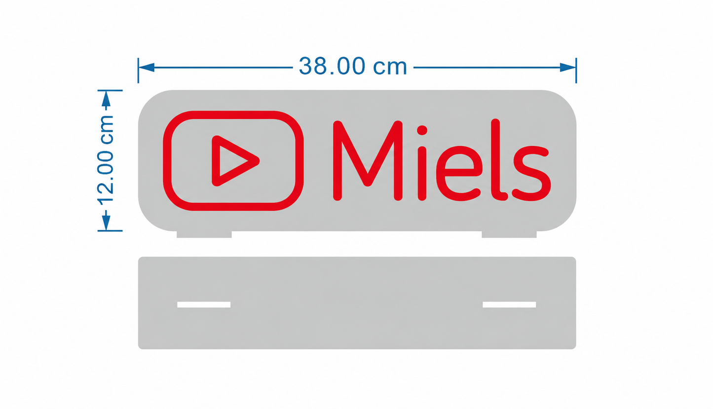 Miels custom YouTube sign