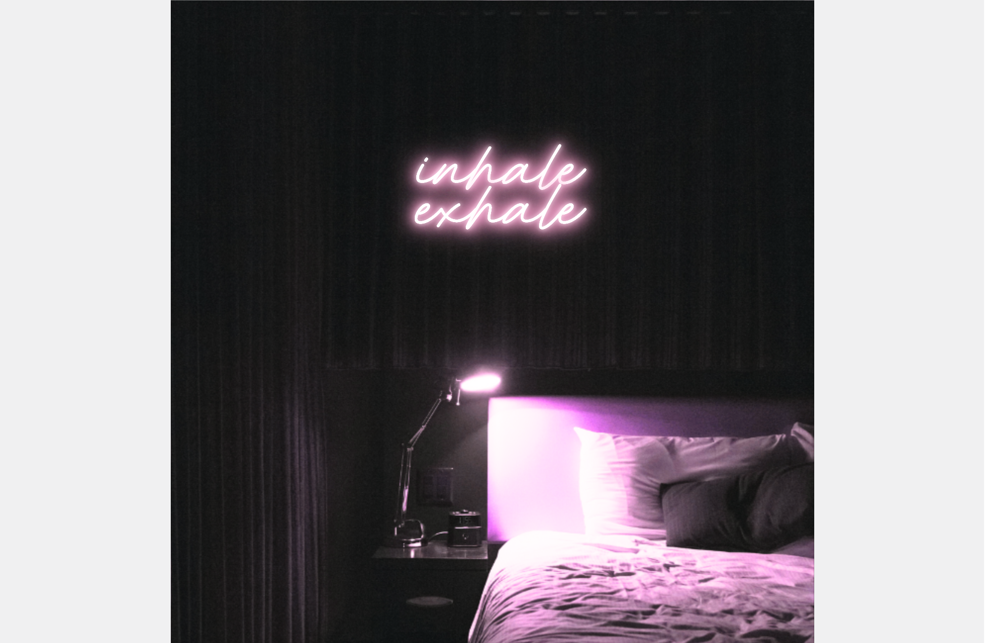 Inhale Exhale LED Neon Light Sign