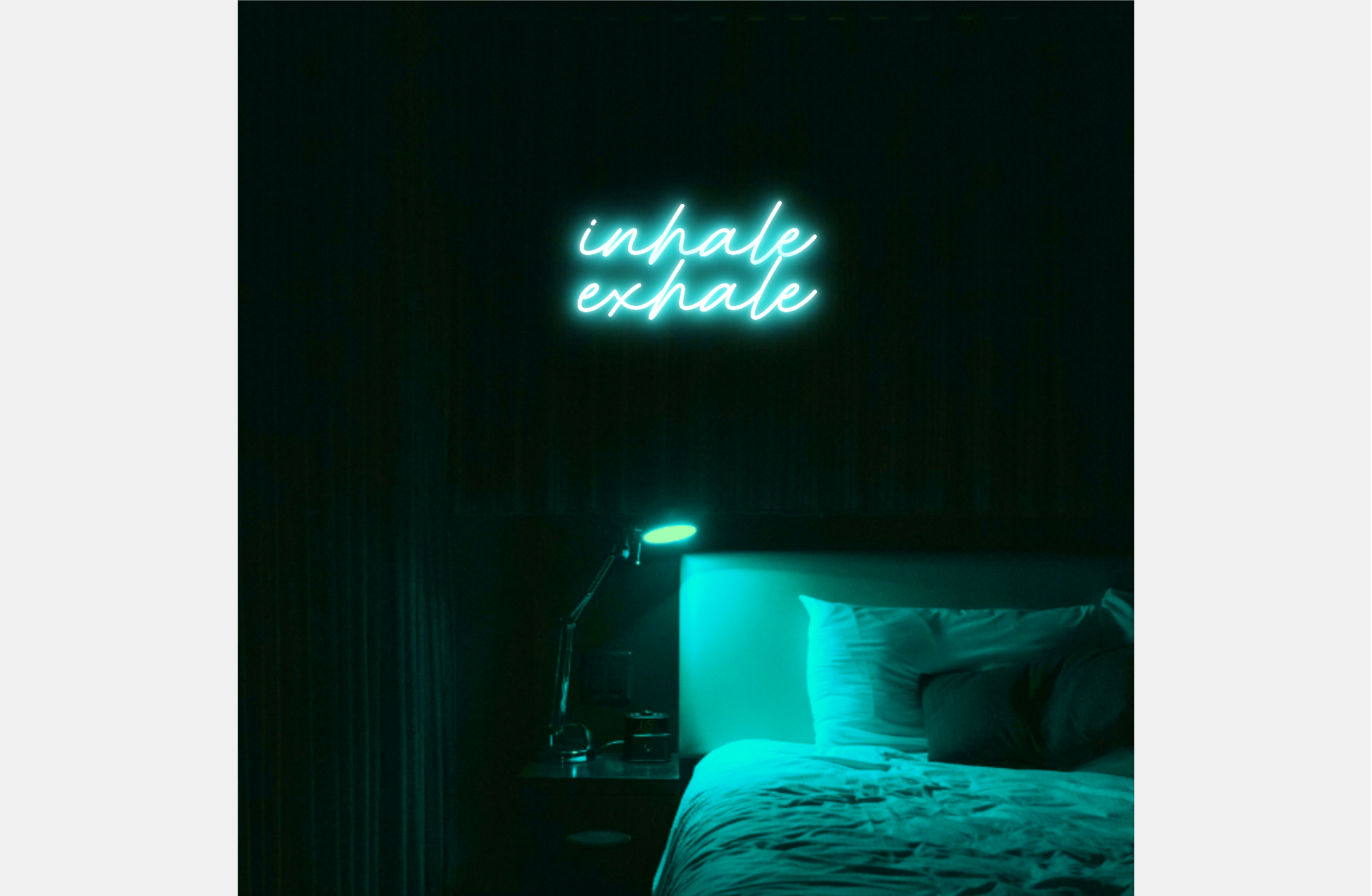 Inhale Exhale LED Neon Light Sign