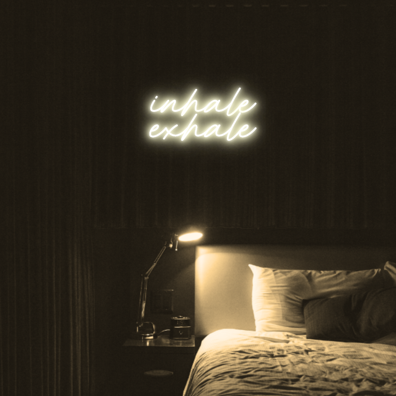 Inhale Exhale LED Neon Light Sign