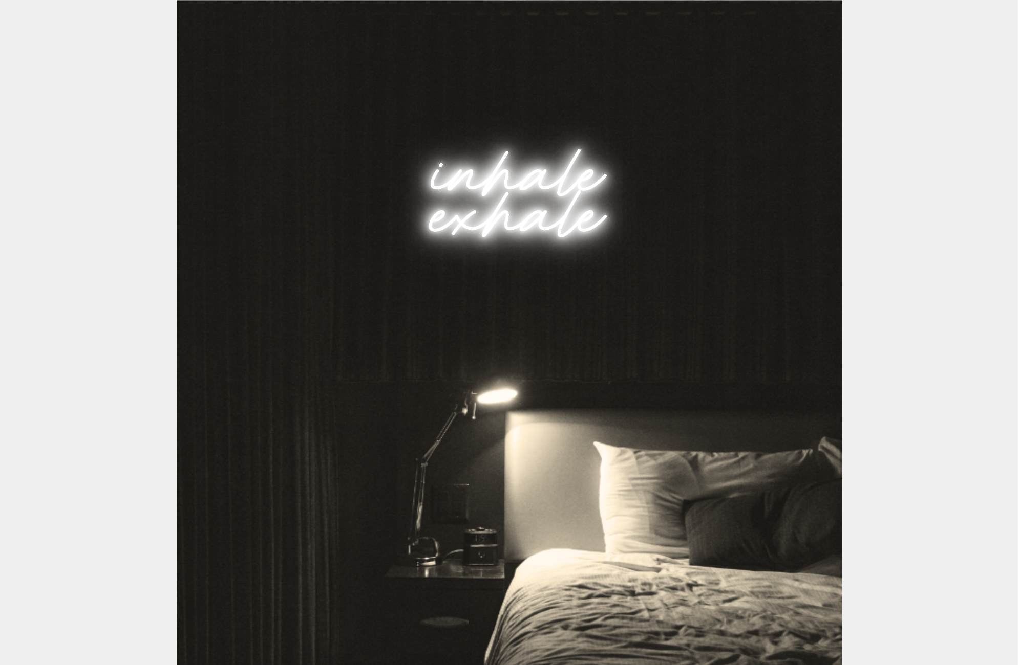 Inhale Exhale LED Neon Light Sign