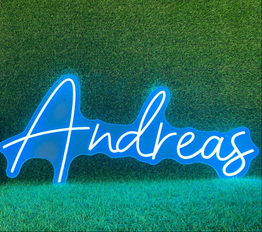 Ice Blue Custom Name LED Neon Sign for Kids bedroom