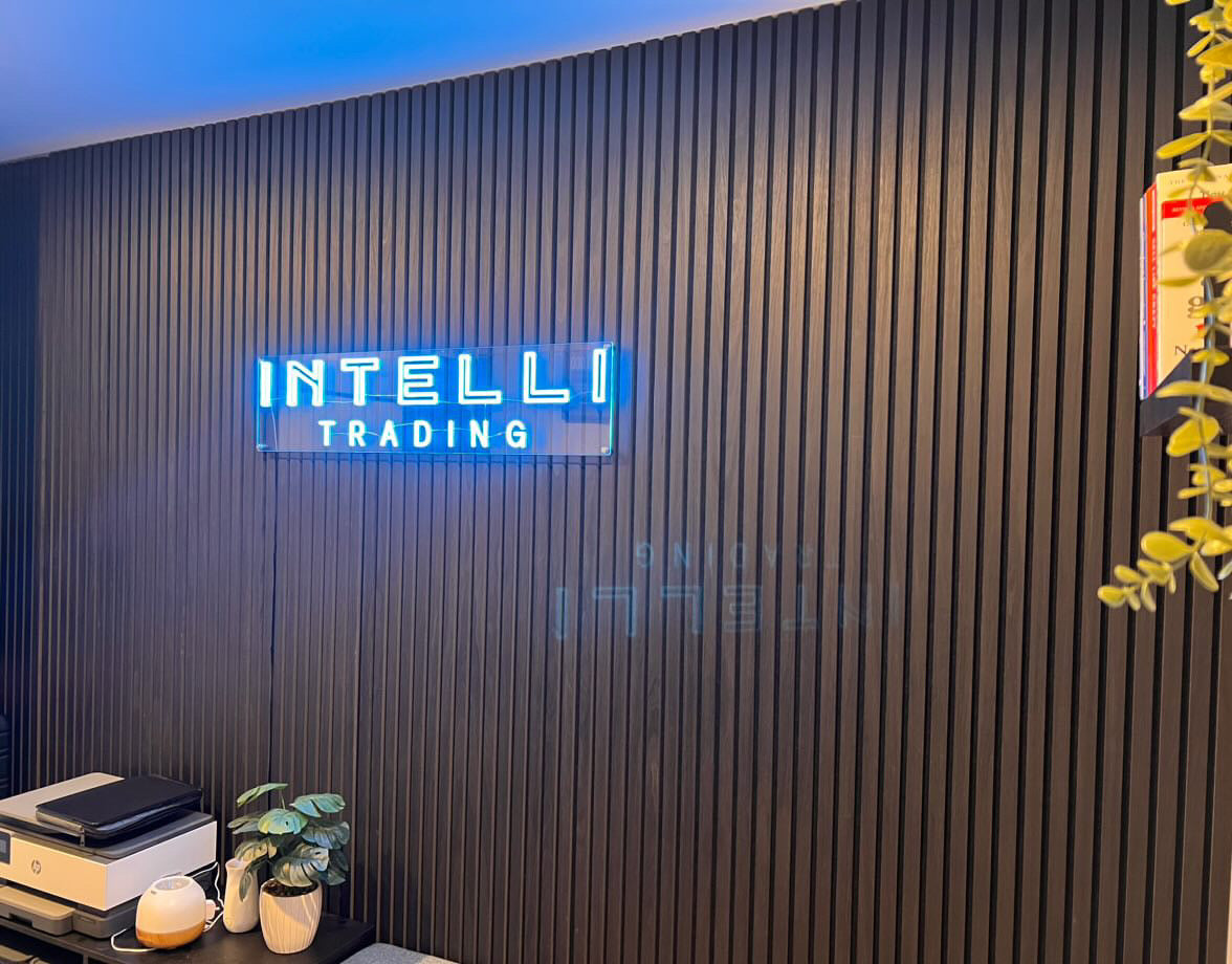 A Custom LED Neon Sign for Intelli Trading in Perth, Western Australia