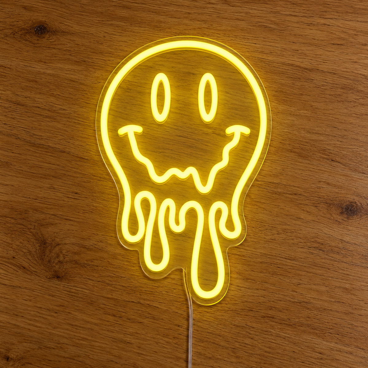 Melting Smiley Face LED Neon Light Sign product photo 2