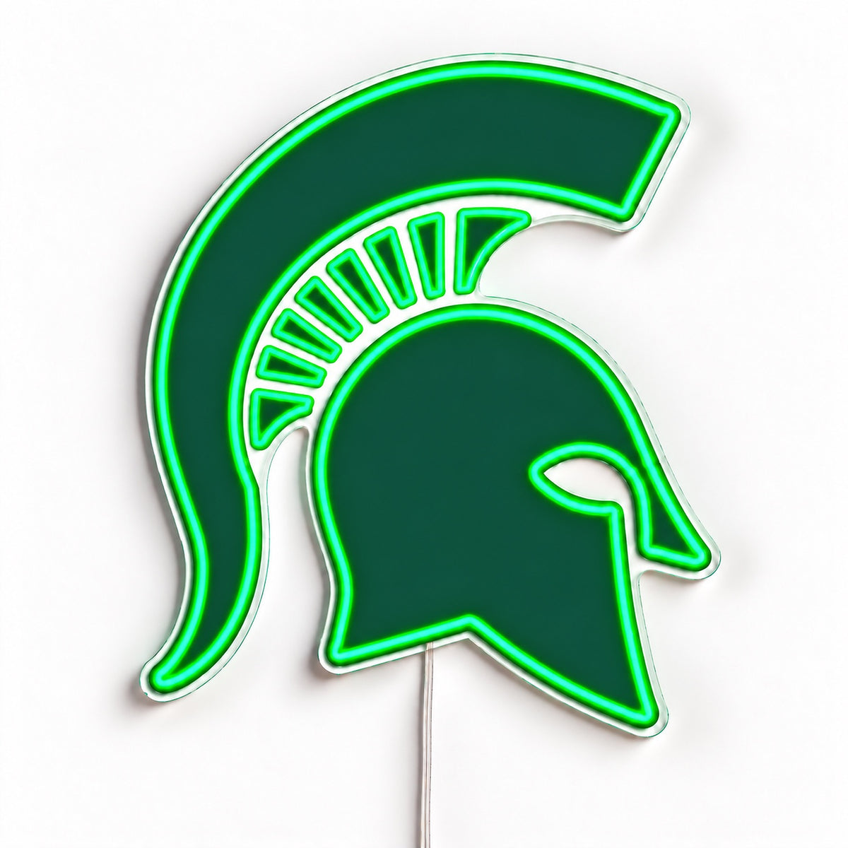Michigan State Spartans LED neon sign in green