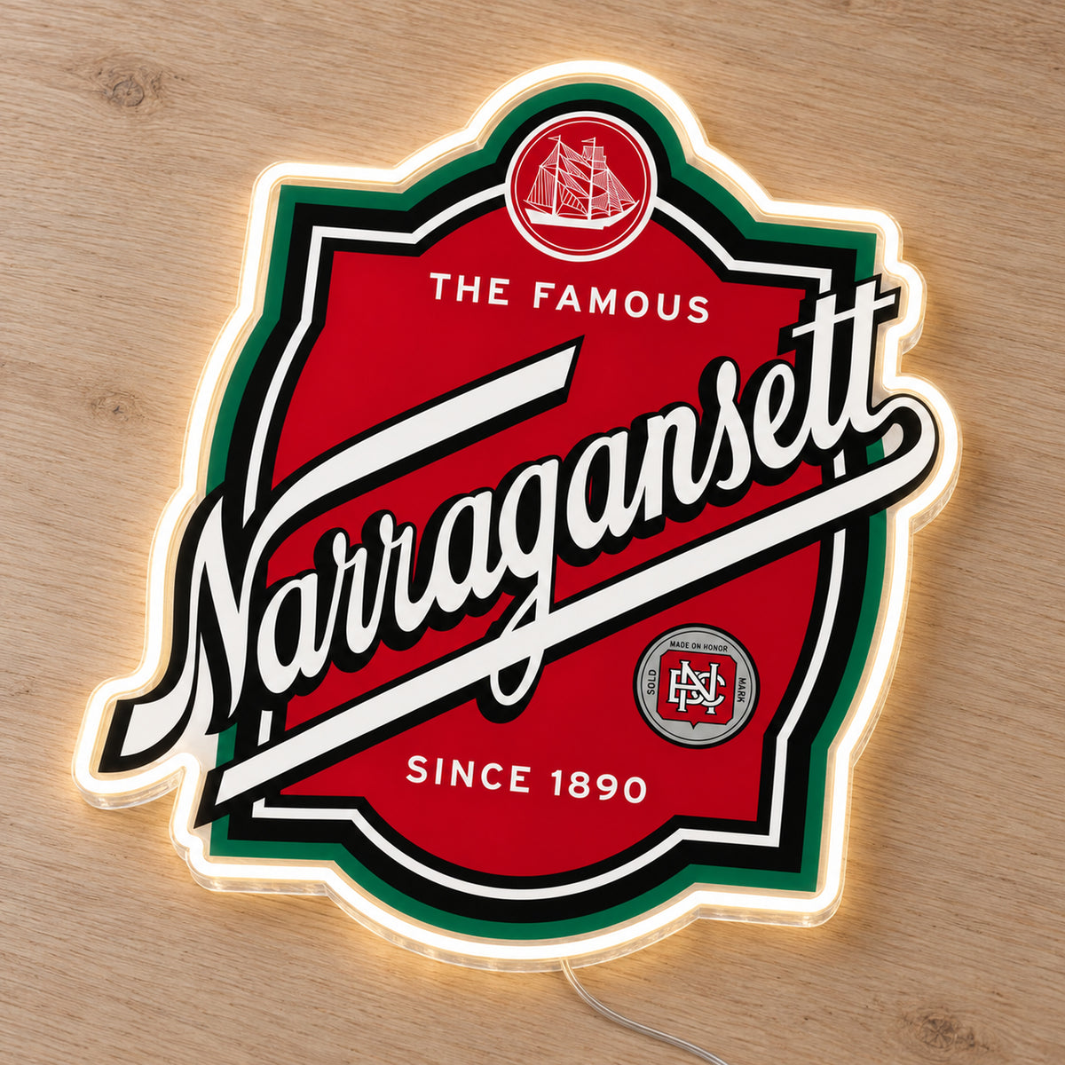 Narragansett LED Neon Sign product photo 2