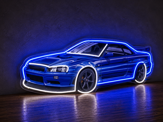 Nissan Skyline R34 Inspired LED Neon Sign - Neon Lanes