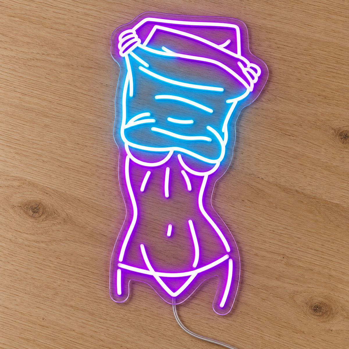 Nude Lady Man Cave Neon Sign - Garage & Home Bar Wall Sign product photo 2