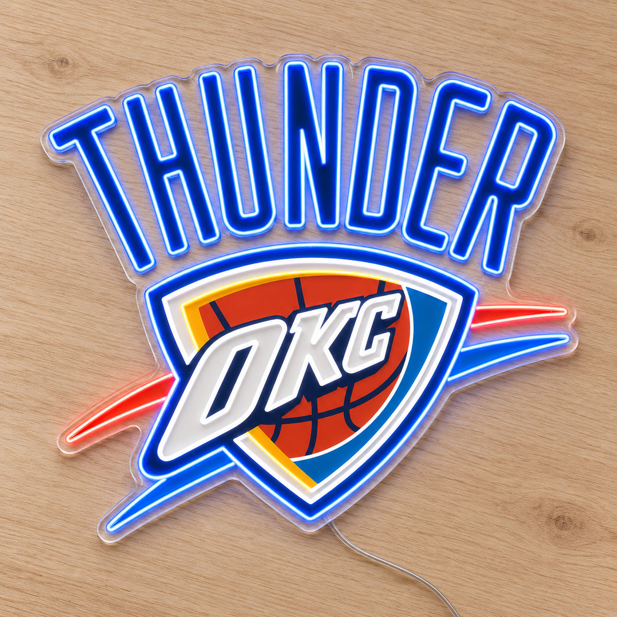 Oklahoma City Thunder LED Neon Sign product photo 2