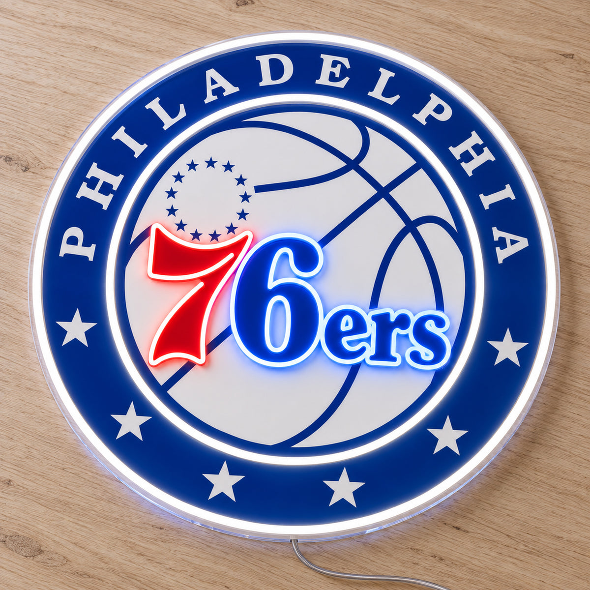 Philadelphia 76ers LED Neon Sign product photo 2
