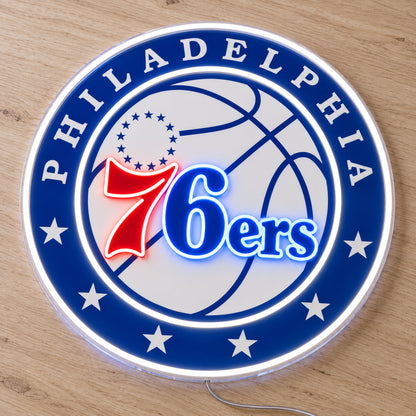 Philadelphia 76ers LED Neon Sign product photo 2