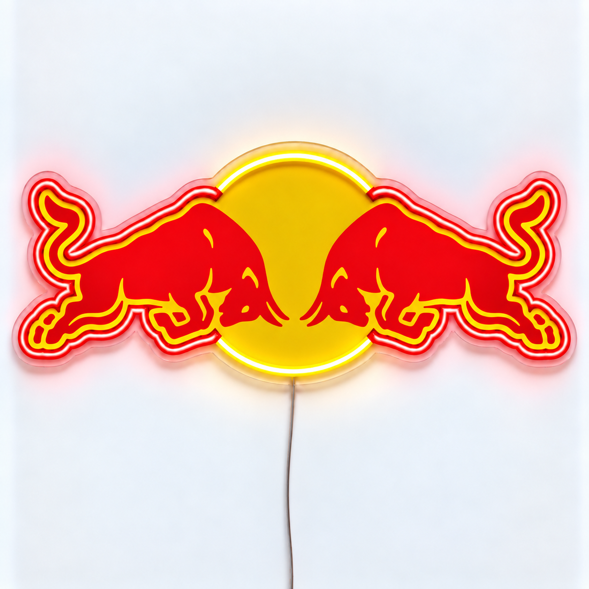Red Bull Racing F1 LED neon sign with two charging bulls